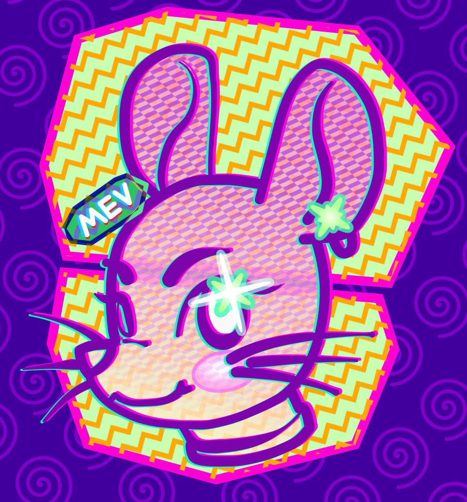 Bright vector mouse drawing.
