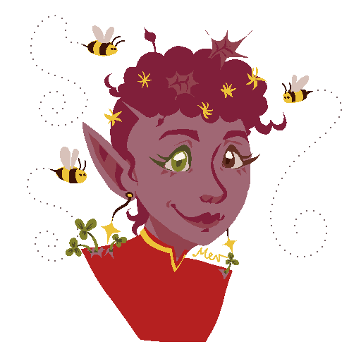 Lasso tool drawing of a Dungeons and Dragons character, named Darunia.